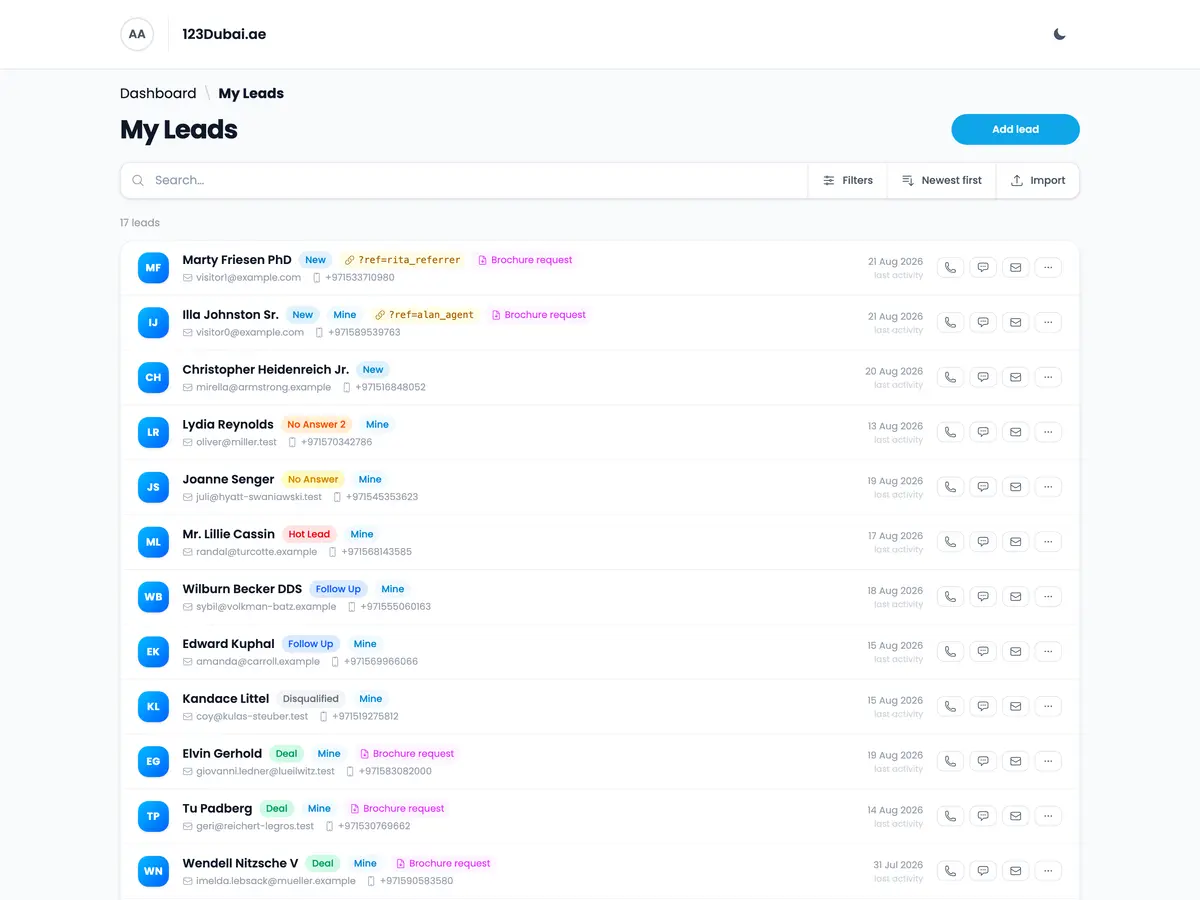 Your leads, organized automatically