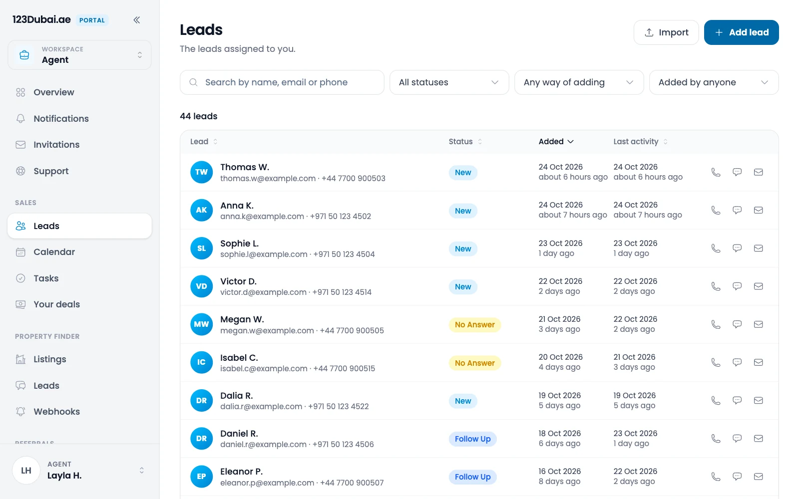 Your leads, organized automatically