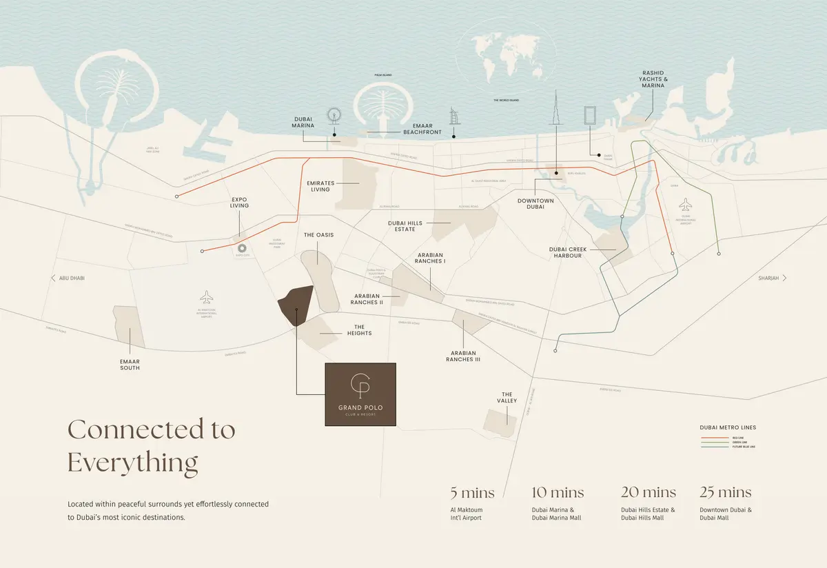 Map of the area around Grand Polo Club & Resort